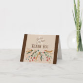 Wildblume Hochzeit Elegante Hübsche Inspiritivität Dankeskarte (Vorderseite)