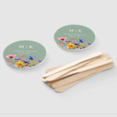 Wildblume Hochzeit Fächer (Non-assembled)