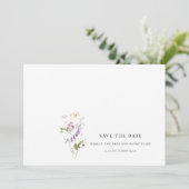Wildblume Hochzeit Floral Save the Date (Stehend Vorderseite)