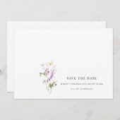 Wildblume Hochzeit Floral Save the Date (Vorne/Hinten)
