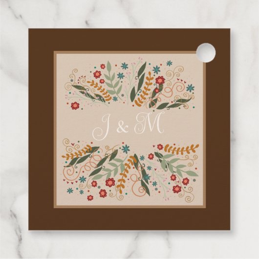 Wildblume Hochzeit floraler Elegant Spaß Inspirivi Geschenkanhänger (Rückseite)