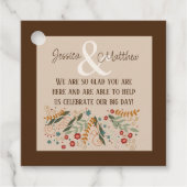 Wildblume Hochzeit floraler Elegant Spaß Inspirivi Geschenkanhänger (Vorderseite)