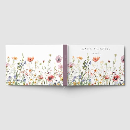 Wildblume Hochzeit Gästebuch (Voll)