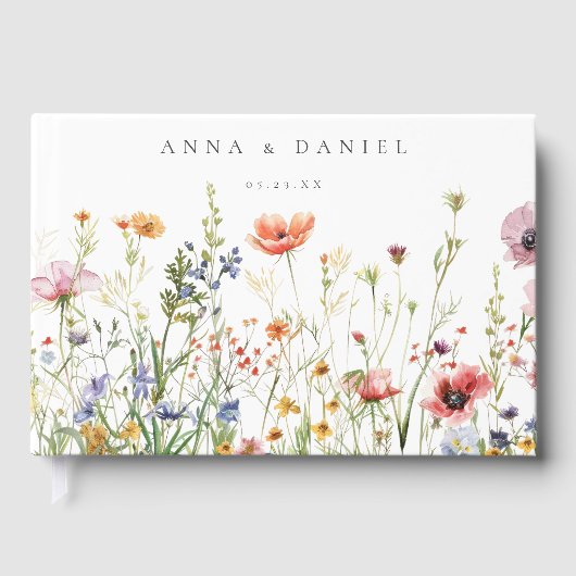 Wildblume Hochzeit Gästebuch (Vorderseite)