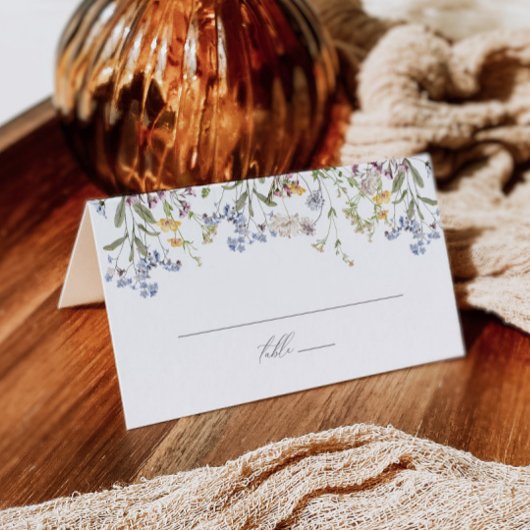 Wildblume Hochzeit geklappte Platzkarte Boho Flora