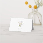 Wildblume Hochzeit geklappte Platzkarte Boho Flora (Rückseite)