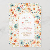 Wildblume Hochzeit im Herbst Meadow Garden Einladung (Vorne/Hinten)