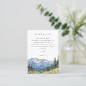 Wildblume Hochzeit im Wasserfarbengebirge Vielen D Platzkarte (Stehend Vorderseite)