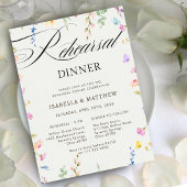 Wildblume Hochzeit Land Blumenkohl Probe Abendesse Einladung