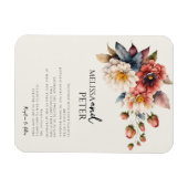 Wildblume Hochzeit Magnet (Horizontal)