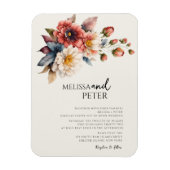 Wildblume Hochzeit Magnet (Vertikal)
