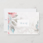 Wildblume-Hochzeit mit weißer Blüte RSVP Karte (Rückseite)