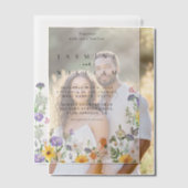Wildblume Hochzeit Pergament Einladungen (Versatz (Ehepaar))