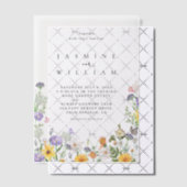 Wildblume Hochzeit Pergament Einladungen (Versetzt (Einladung))