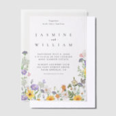 Wildblume Hochzeit Pergament Einladungen (Versetzt)