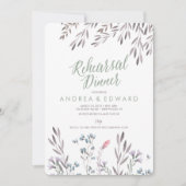 Wildblume Hochzeit Probe Dinner Einladung (Vorderseite)