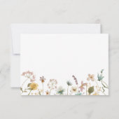 Wildblume Hochzeit RSVP Karte (Rückseite)