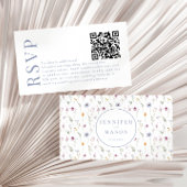 Wildblume Hochzeit RSVP QR-Code-Karten Begleitkarte