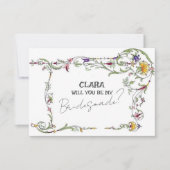 Wildblume Hochzeit rustikale Country Bridesmade Einladung (Vorderseite)