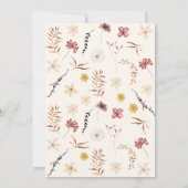Wildblume Hochzeit rustikale Flora Einladung (Rückseite)