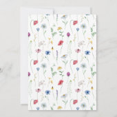 Wildblume Hochzeit rustikale Flora Einladung (Rückseite)