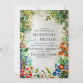 Wildblume Hochzeit rustikale Landflora Einladung (Vorderseite)