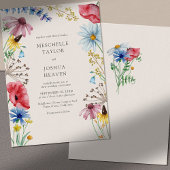Wildblume Hochzeit rustikale Landflora Einladung