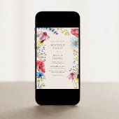 Wildblume Hochzeit rustikale Landflora Einladung