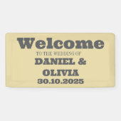 Wildblume Hochzeit rustikale Landsitzkarten Banner (Horizontal)