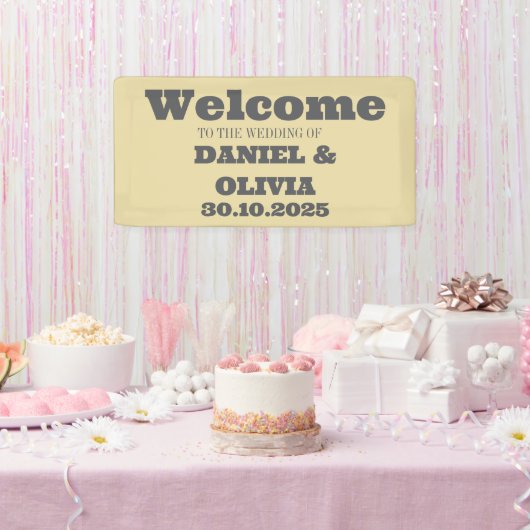 Wildblume Hochzeit rustikale Landsitzkarten Banner (Party)