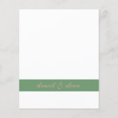 Wildblume Hochzeit Rustikales Blume-Menü (Rückseite)