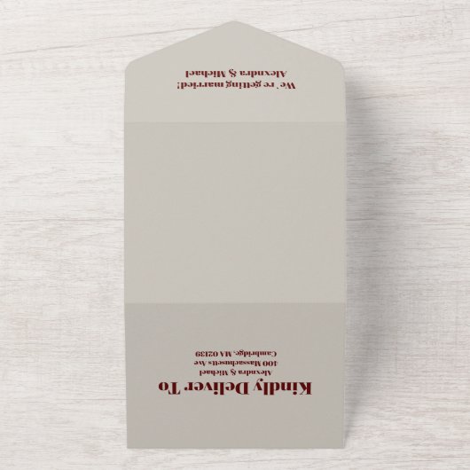 Wildblume Hochzeit Rustikales Land All In One Einladung (Außenbereich)