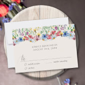 Wildblume Hochzeit Rustikales Land Blume RSVP Kart