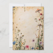 Wildblume Hochzeit Rustikales Land Einladung (Rückseite)
