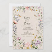 Wildblume Hochzeit Rustikales Land Save The Date (Vorderseite)