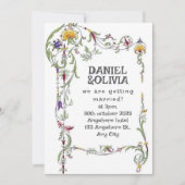 Wildblume Hochzeit Rustikales Land Wilde Blume Einladung (Vorderseite)