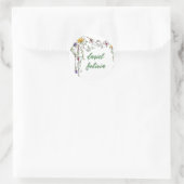 Wildblume Hochzeit Rustikales Land Wilde Blume Mi Runder Aufkleber (Tasche)