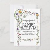 Wildblume Hochzeit Rustikales Land Wilde Blume Mi Save The Date (Rückseite)