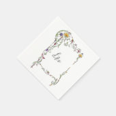 Wildblume Hochzeit Rustikales Land Wilde Blume Mi Serviette (Ecke)