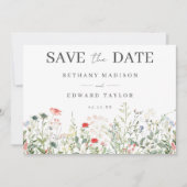 Wildblume Hochzeit Save The Date (Vorderseite)