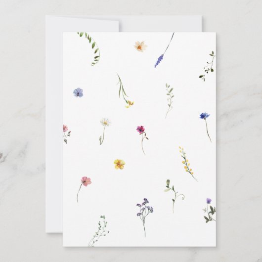 Wildblume Hochzeit Save The Date (Rückseite)