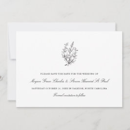 Wildblume Hochzeit Save The Date