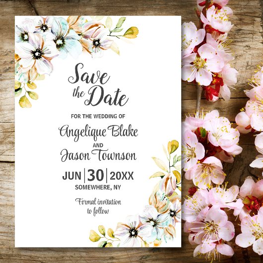 Wildblume Hochzeit Save The Date