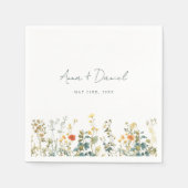Wildblume Hochzeit Serviette (Vorderseite)