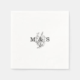 Wildblume Hochzeit Serviette