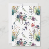 Wildblume Hochzeit speichern das Datum Einladung (Rückseite)