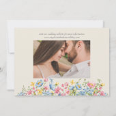 Wildblume Hochzeit speichern das Datum Save The Date (Rückseite)