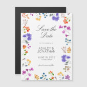 Wildblume Hochzeit Speichern Sie das Date Magnet (Vorne/Hinten)