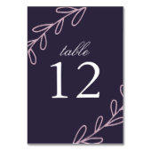 Wildblume Hochzeit Tischnummer (Rückseite)