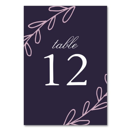 Wildblume Hochzeit Tischnummer (Rückseite)